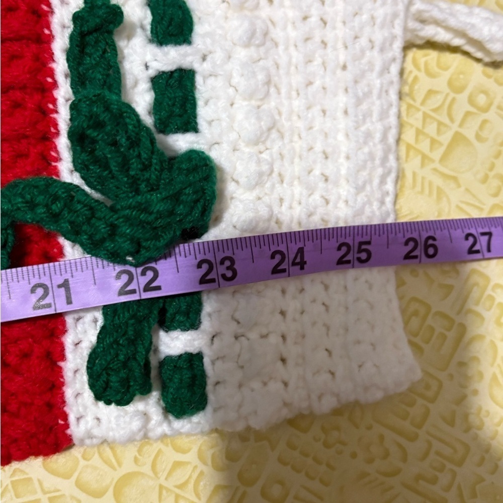 Vintage Festive Knit Holiday Stocking